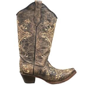 Corral Circle G Women's Brown Crackle Western Cowgirl Boot Size US 7.5 M